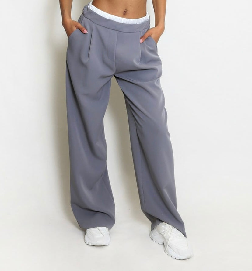 White Waistband Trousers