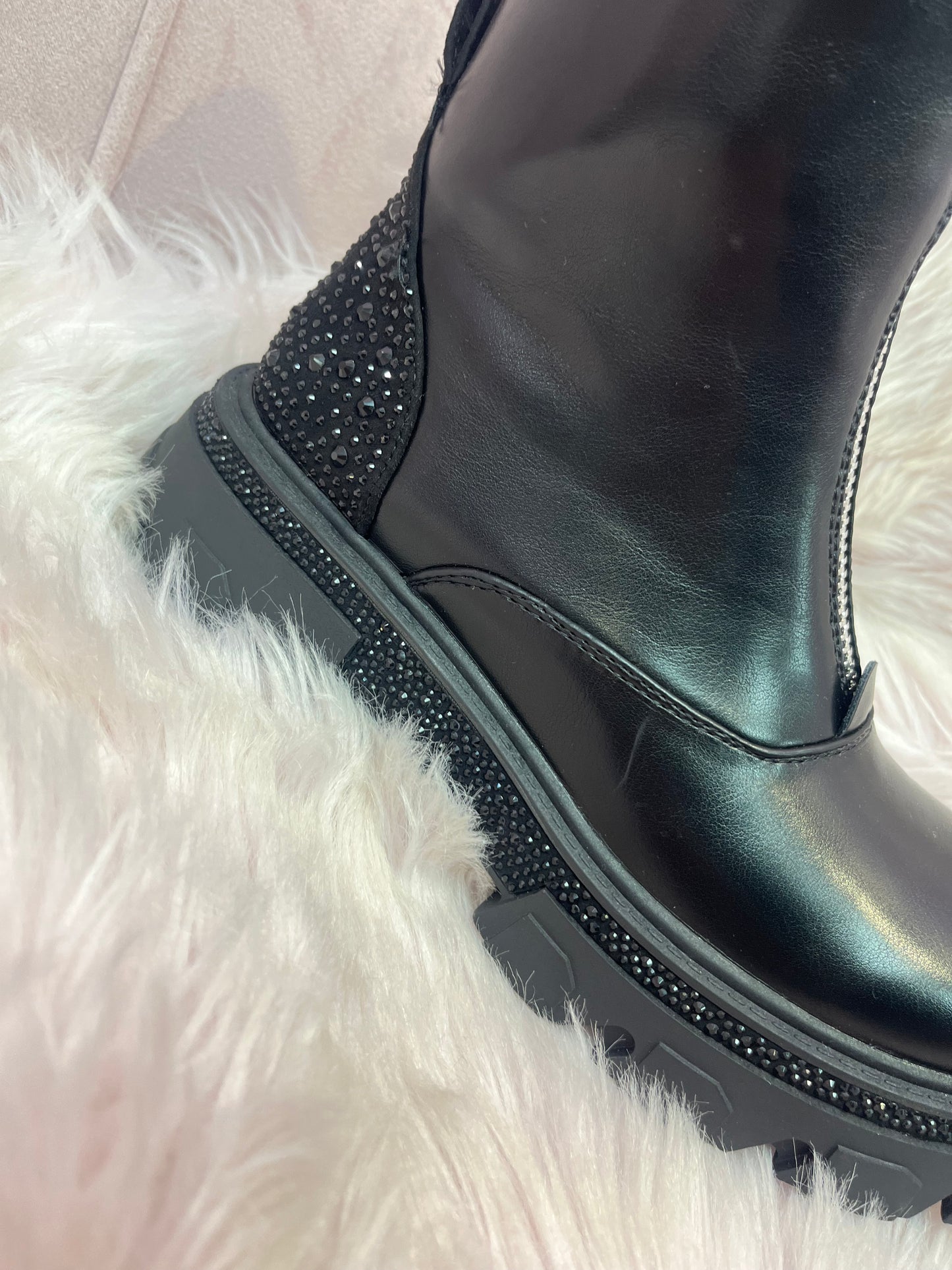 Zip Diamanté boot