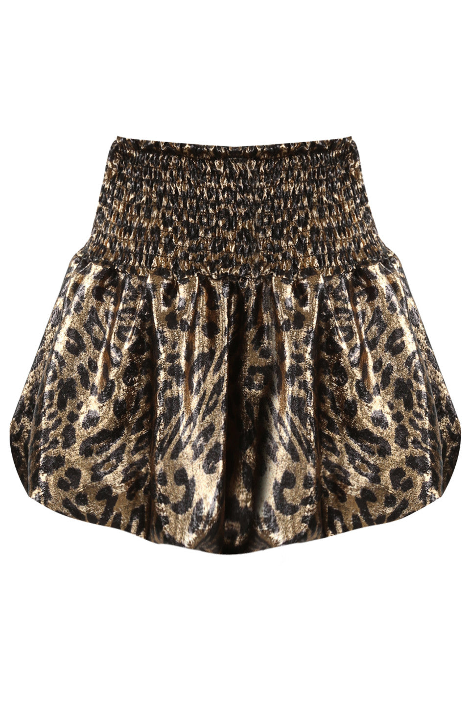 Leopard High Waisted Bubble Skirt