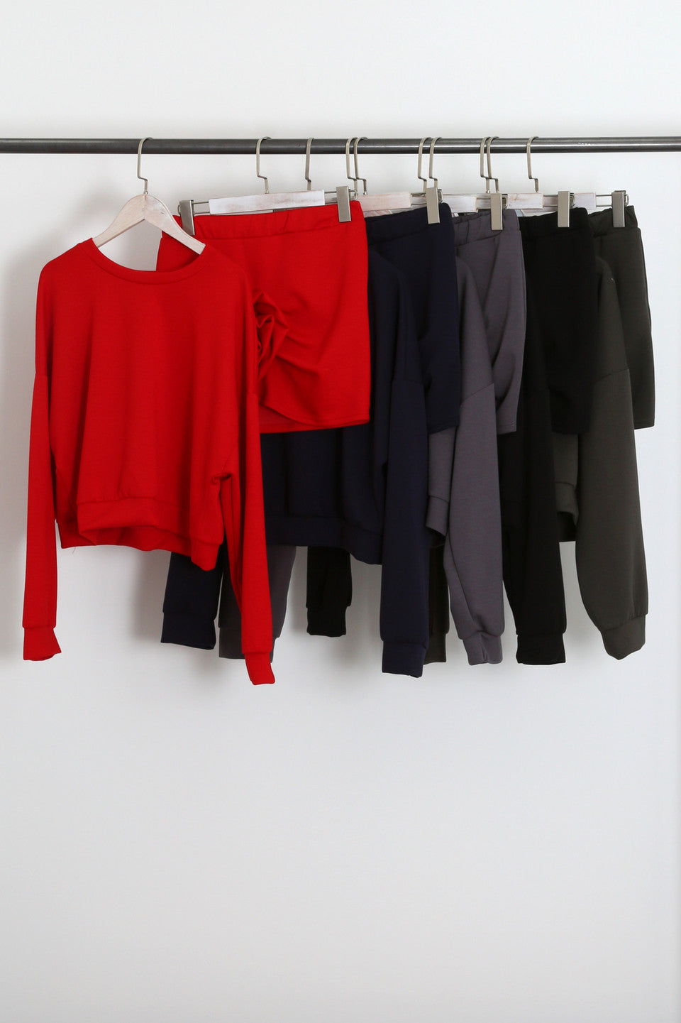 Rose Bow Mini Skirt And Sweatshirt Set