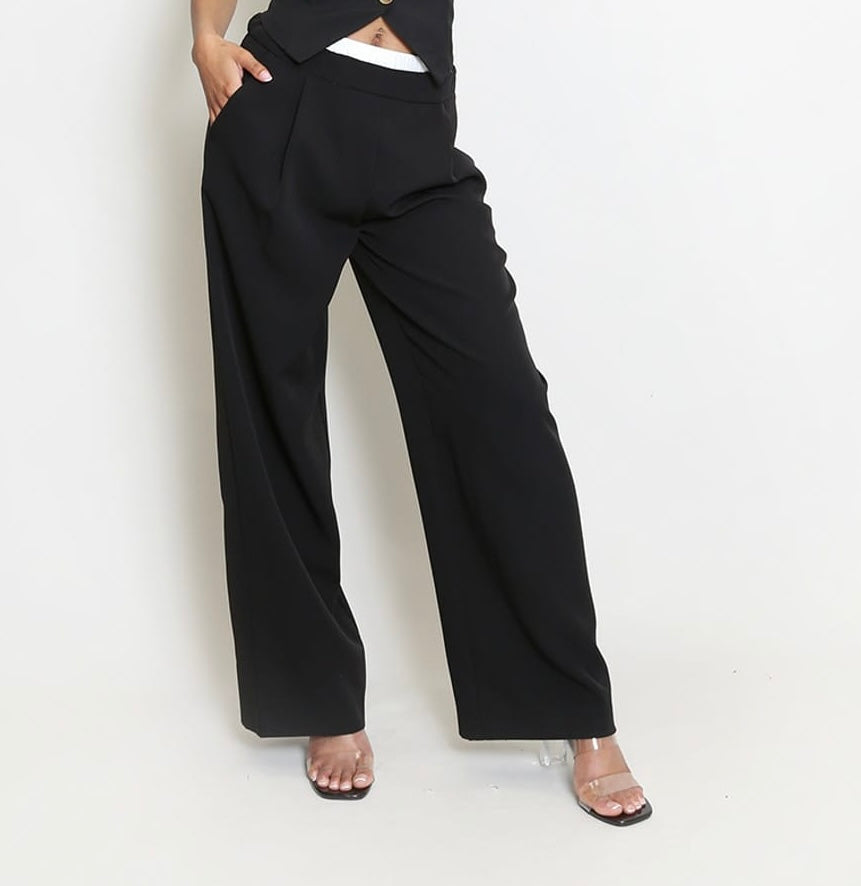 White Waistband Trousers