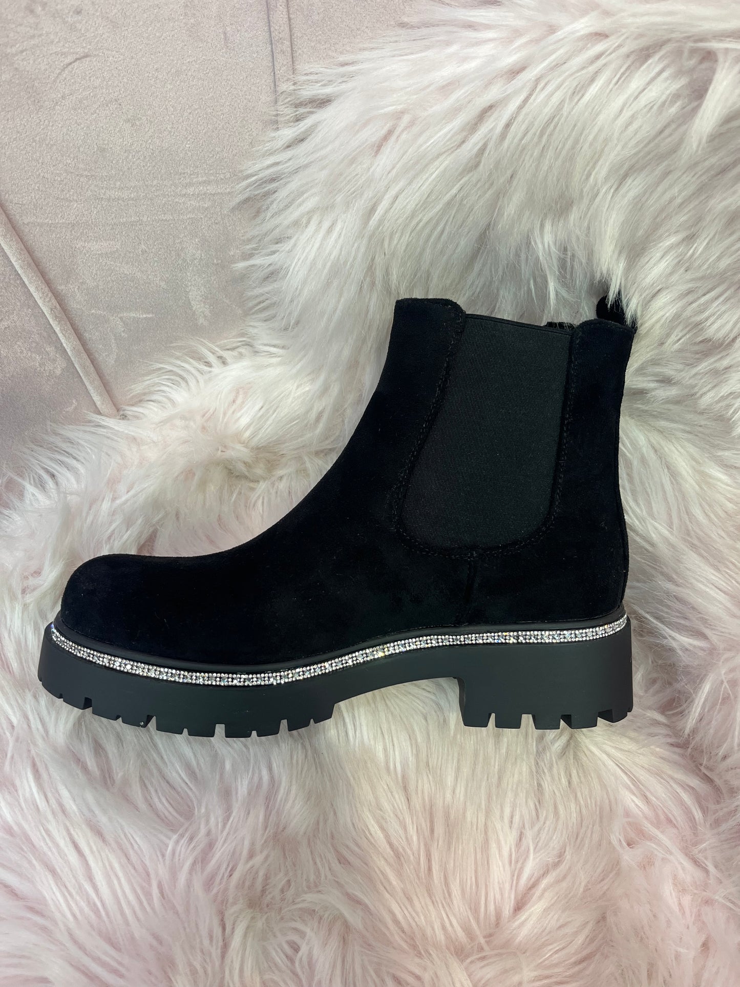 Suede Crystal Boot