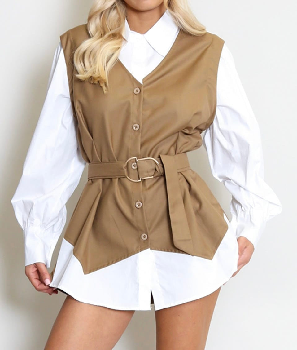 Waistcoat Shirt Dress