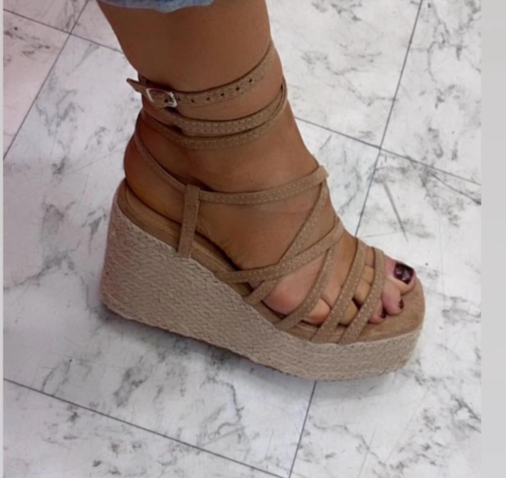 High Heel Strap Wedge