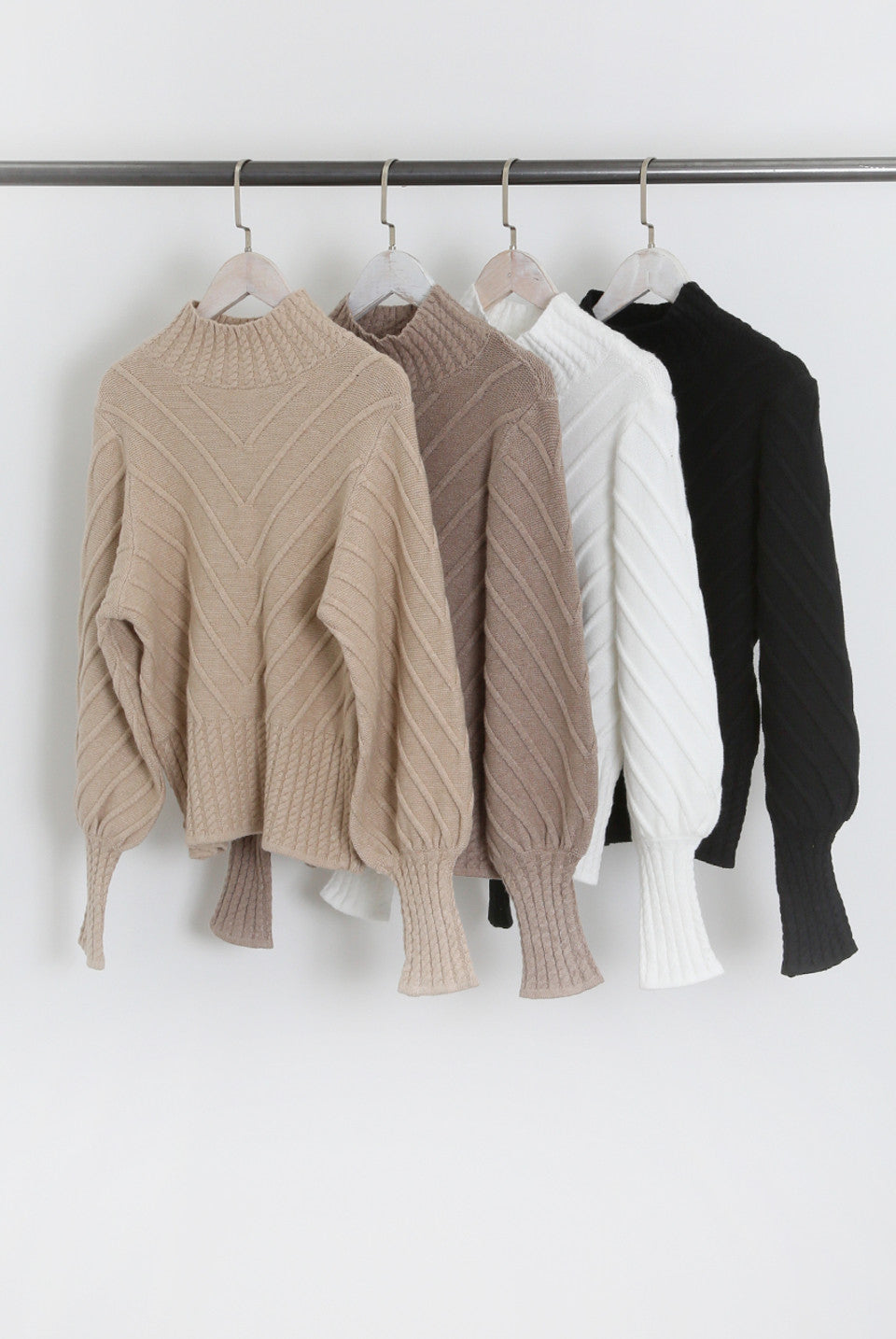 High Neck Wool Blend Jumper