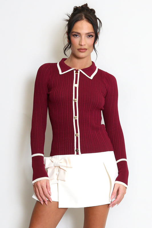 Button Front Jumper With Collar